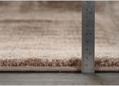 Garland Rug Traditional 2 Piece Nylon Washable Bathroom Rug Set Taupe