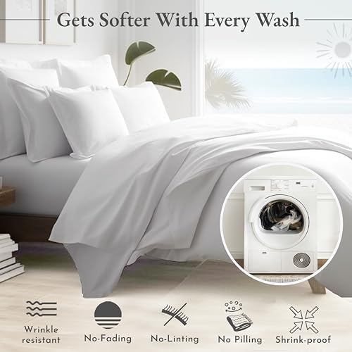 3-Piece Bundle - Fitted Sheet with 2 Pillowcases, 400 Thread Count