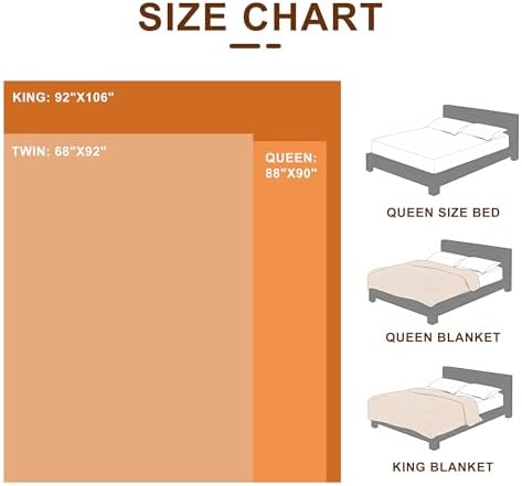 3-Layer Cotton Muslin Queen Blanket (88"x92"), Soft Breathable