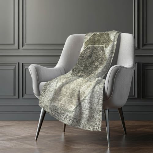 Addison Rugs ASB679 Taupe 50" x 70" Oversized Sherpa Throw Blanket