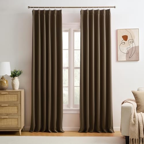 KEQIAOSUOCAI Blackout Curtains 84 Inches Long, Pinch Pleated Window