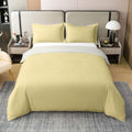 Erosebridal Beige 100% Cotton Duvet Cover Queen Solid Color Comforter