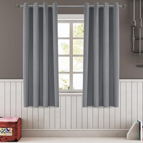 2 Panels Room Darkening Thermal Insulated Grommet Window Blackout
