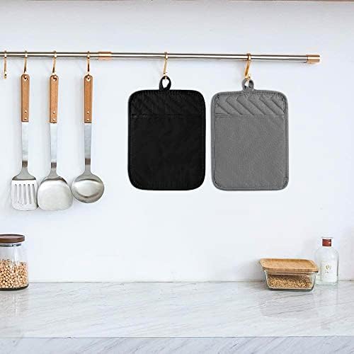 5Pack Pot Holders for Kitchen Heat Resistant Cotton Potholder