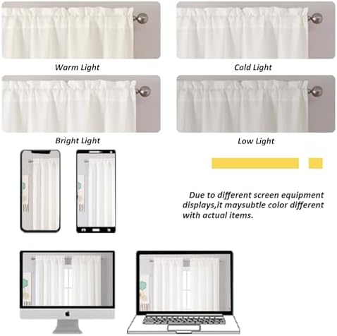 Chyhomenyc Bedroom Curtains 63 Inch Length 2 Panels, Faux Linen