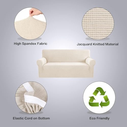 H.VERSAILTEX Stretch Sofa Covers for 3 Cushion Couch Covers Sofa