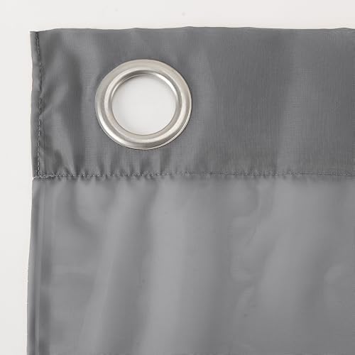 No. 918 Emily Sheer Voile Grommet Curtain Panel, 59" x 84", Charcoal