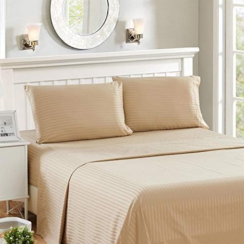 H&H Decor Hotel Premium 4 Pcs Sheet Set 100% Egyptian Cotton Stripe