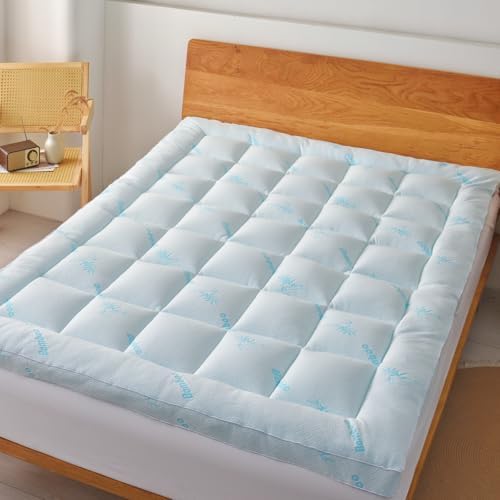 Favorland Mattress Topper Queen Size - Cooling Extra Thick Breathable