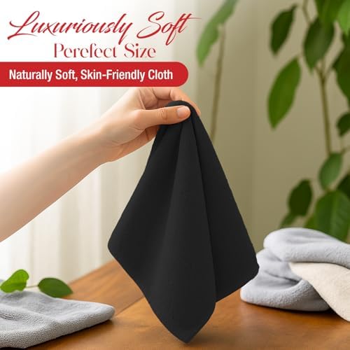 RIVERSIDE 60-Pack Cotton Washcloths – Soft & Absorbent Face Towels
