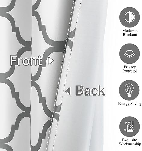 Melodieux Moroccan Printed Room Darkening Blackout Grommet Curtains