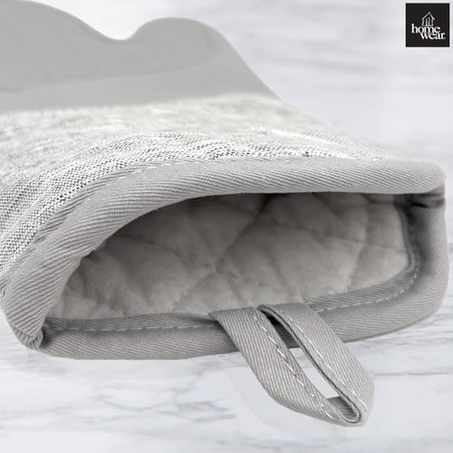Homewear Marlow Silicone Extra Long Oven Mitt 2 Piece Set, Heat and