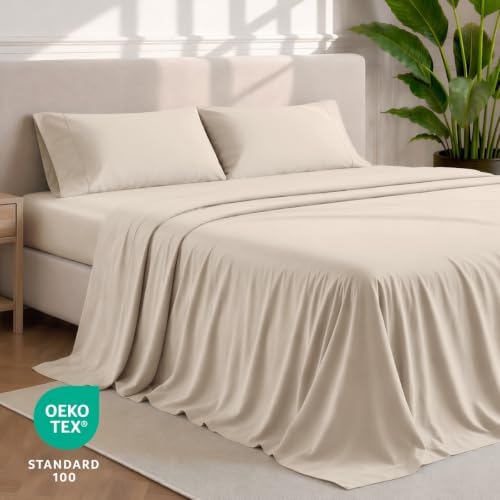 Bare Home Full Sheet Set - 1800 Ultra-Soft (Full, Sand)