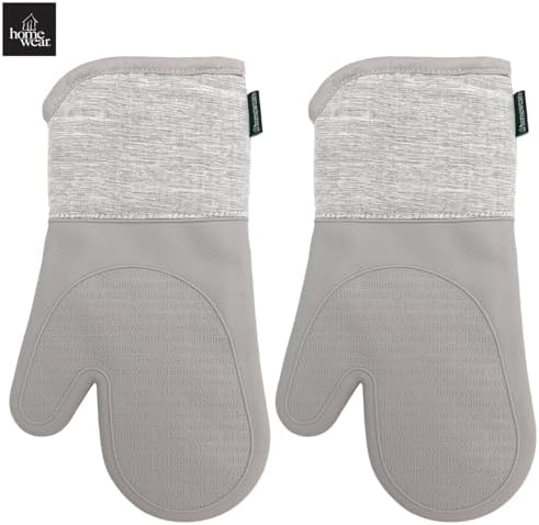 Homewear Marlow Silicone Extra Long Oven Mitt 2 Piece Set, Heat and
