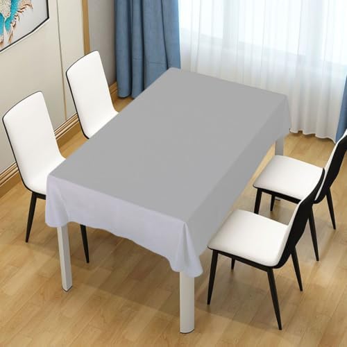 linqin Gray Color Rectangular Tablecloth 60x120 in