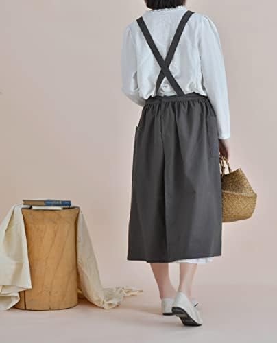 Pinafore Apron,Aprons for Women with Pockets,Pinafore Dress for Women