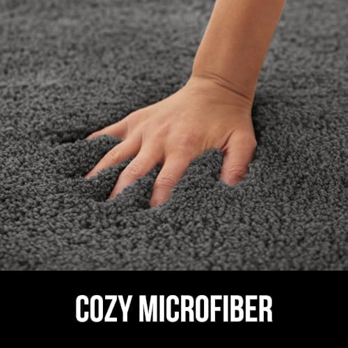 GORILLA GRIP Bathroom Rugs, Absorbent Thick Plush Bath Mat, 24x17