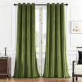 SMILETIME Green Velvet Curtains 52"x120" Grommet 2 Panels