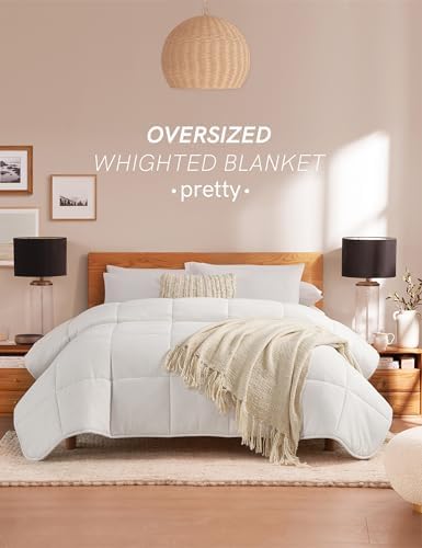 YnM Weighted Blanket Queen 15lbs, The Heavy Oversized Weighted