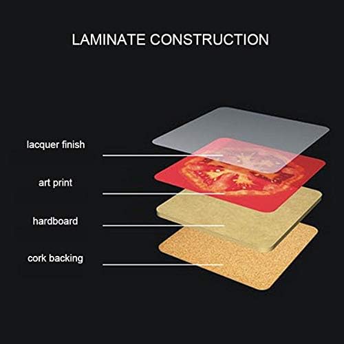 Cork Coaster, Insulation Oil Painting Table Mats for Dining/Kitchen