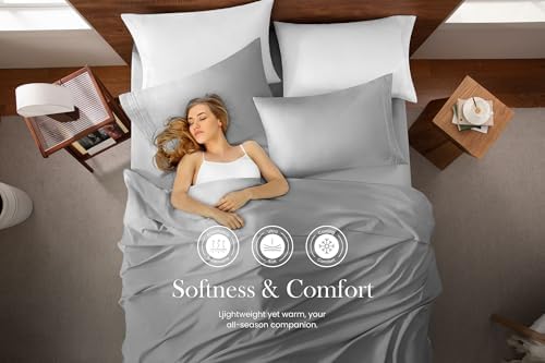 MISSQ Twin XL Size Bed Sheets Set - Cooling, Extra Soft, Wrinkle &