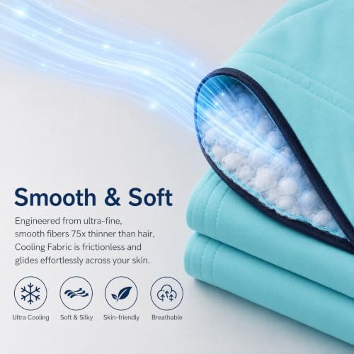 4 Piece Cooling Blanket Set for Hot Sleepers,Silver Grey,80x91inch