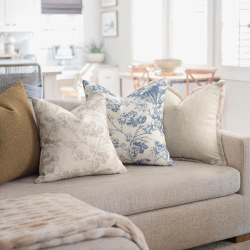 Buenohuas Farmhouse Decorative Pillow Covers 22x22 Set of 2, Vintage