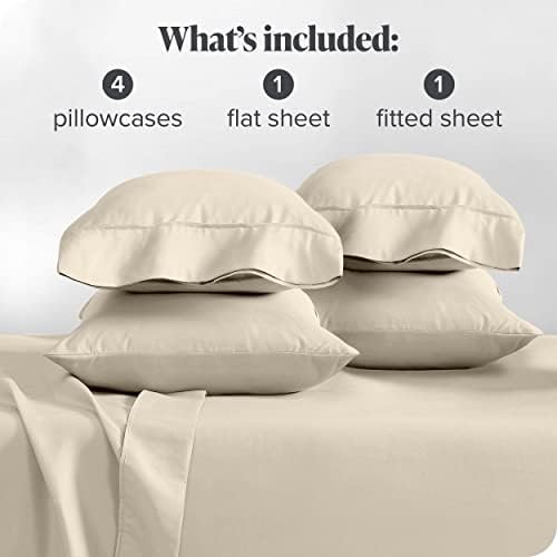 Soft 5 Piece Bed Sheets Split King Bed Sheet Set 18 Inches Deep Pocket