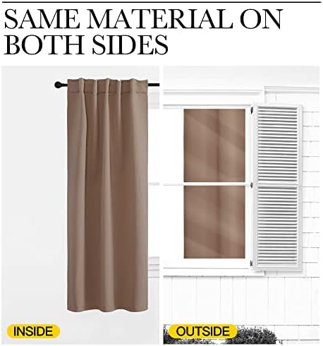 NICETOWN Blackout Curtain Panels Window Draperies - (Cappuccino Color)