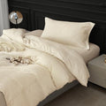 SAPHREAS 100% Washed Cotton Duvet Cover Twin Size Set, Linen Like