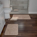 Lavish Home 2 Piece Bathroom Rug Set - 32x20 Inch and 23x17 Inch