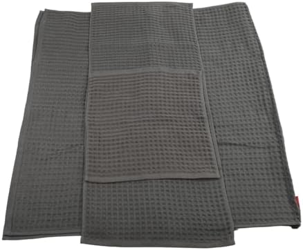 Waffle Weave Bath Towel Set 100% Cotton, Soft and Absorbent Quick Dry