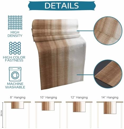 Abstract Rustic Brown White Gradient Table Runner and Placemats Set of