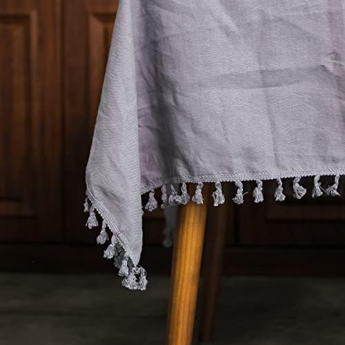 Linen Tablecloth - 60 x 108 Inch Taupe Grey, Rectangle/Oblong Table