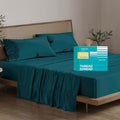 THREAD SPREAD 800 Series Egyptian Cotton Sheets Queen Size Set, Teal