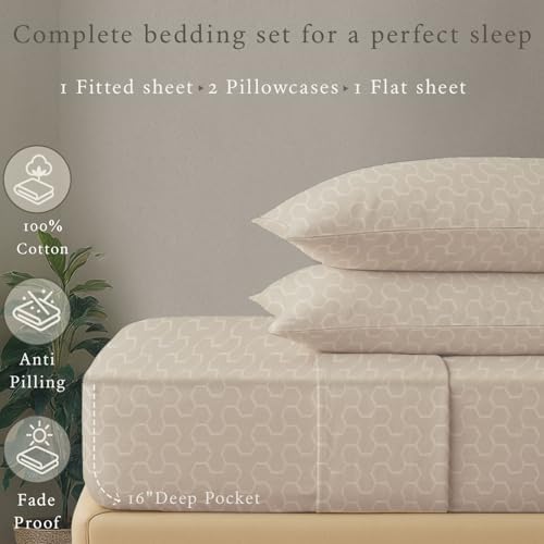 Threadmill 500 Thread Count Cotton Full Sheet Set, Sateen, Jacquard