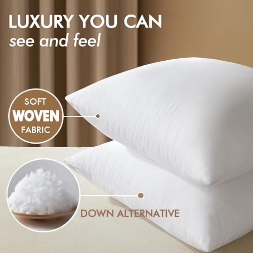 MIULEE 18x18 Pillow Inserts Pack of 2,Down Alternative Throw Pillows