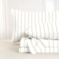 Wake In Cloud - Striped Bed Sheets, 100% Cotton, 4 Pieces Sheet Set