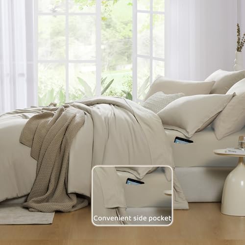 Queen Comforter Set-7 Pieces Soft Prewashed Bed in a Bag Queen Bedding