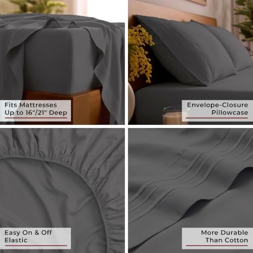Mellanni King Sheet Set - 6-Piece Iconic Collection Bedding