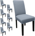 JQinHome Dining Room Chair Covers Set of 8, High Stretch Chair