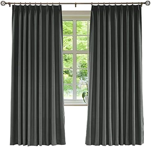 Frelement Blackout Window Curtain Panels, Light Blocking Drapes with