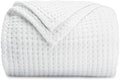 Comfy Cubs Waffle Blanket King, 108" x 90" - 100% Cotton Lightweight