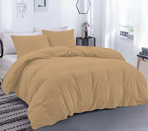 3-Piece Duvet Cover Set with Zipper Closure 800-TC Ultra Soft Pillow