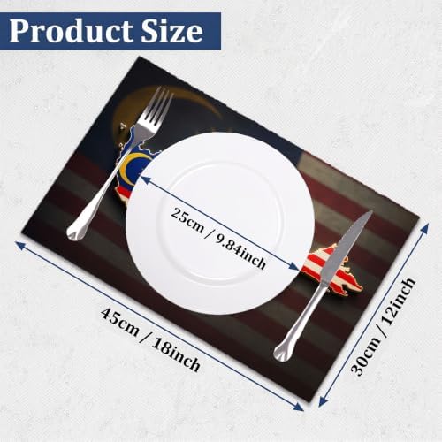 Placemat Set of 12 Washable Linen Textured Place Mats for Dinner