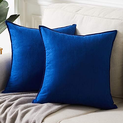 Fancy Homi 2 Packs Premium Faux Suede Decorative Throw Pillow Covers