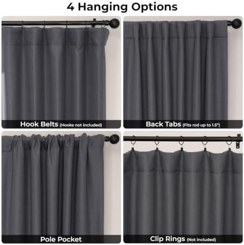 HPD Half Price Drapes Bellino Textured Faux Linen Room Darkening