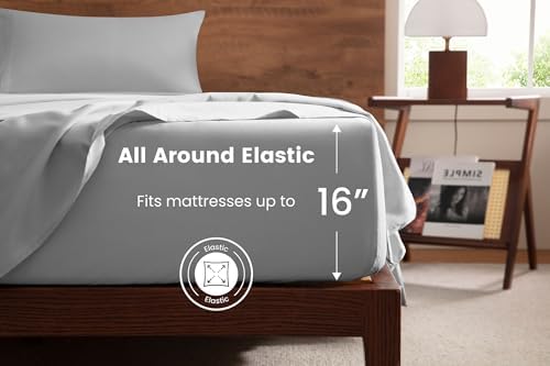MISSQ Twin XL Size Bed Sheets Set - Cooling, Extra Soft, Wrinkle &