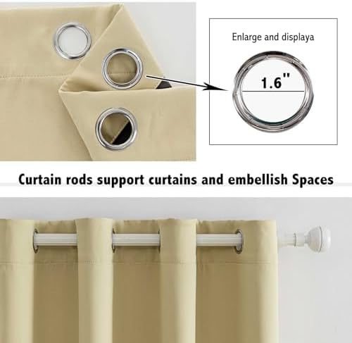 Anytime 100% Blackout Curtain 2 Panels Set,Thermal Insulated Window