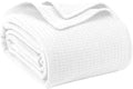 100% Cotton Blankets for Bed - Waffle Weave Blankets for Summer